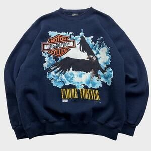 Harley Davidson 90S Endure Forever Eagle Retro Sweatshirt